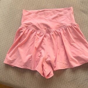 Pink Crossover Offline Aerie Flowy Shorts